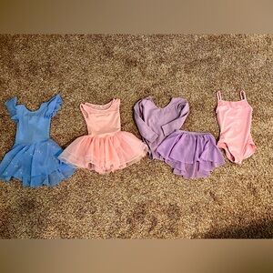 Set of 4 girls ballet leotards